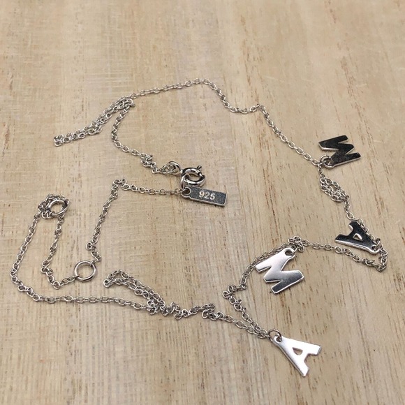 Adornia Necklace "MAMA" 925 Sterling Silver Mothers Gift 18" Dainty Shaker Chain - Picture 3 of 5